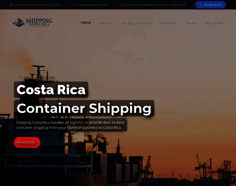 Shippingcostarica.net thumbnail