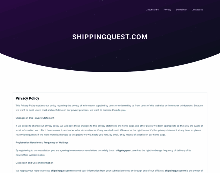 Shippingquest.com thumbnail