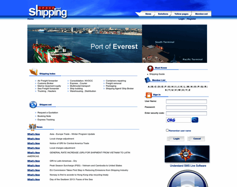Shippingspace.net thumbnail