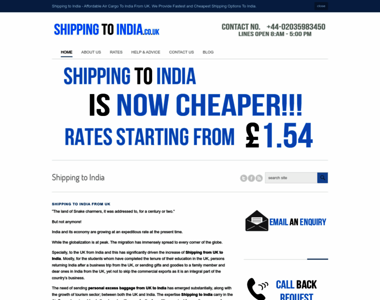 Shippingtoindia.co.uk thumbnail