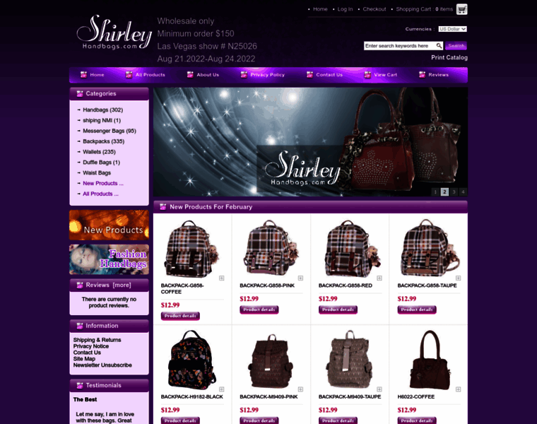Shirleyhandbags.com thumbnail