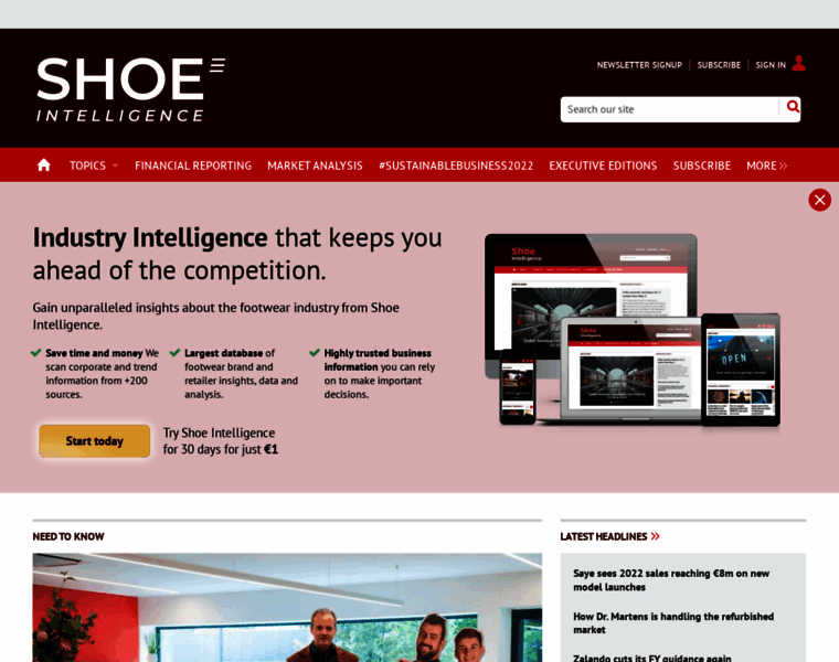 Shoeintelligence.com thumbnail