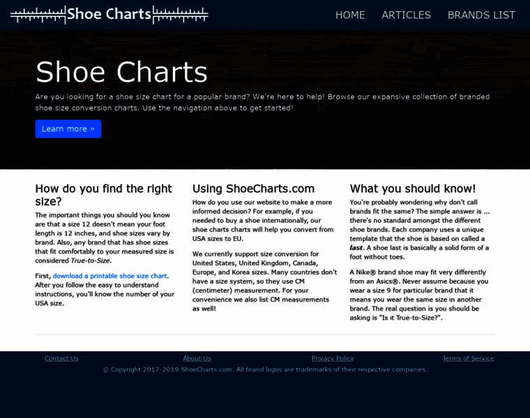 Shoesizechart.us thumbnail