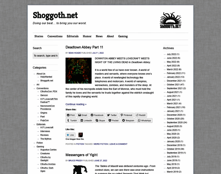 Shoggoth.net thumbnail