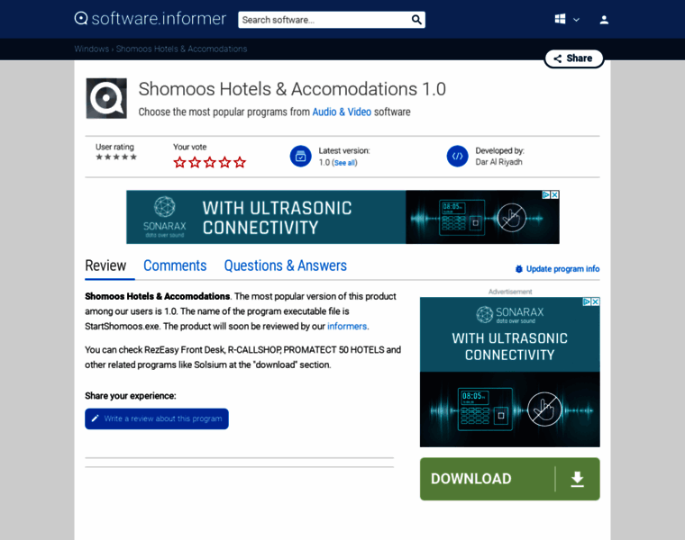 Shomoos-hotels-accomodations.software.informer.com thumbnail