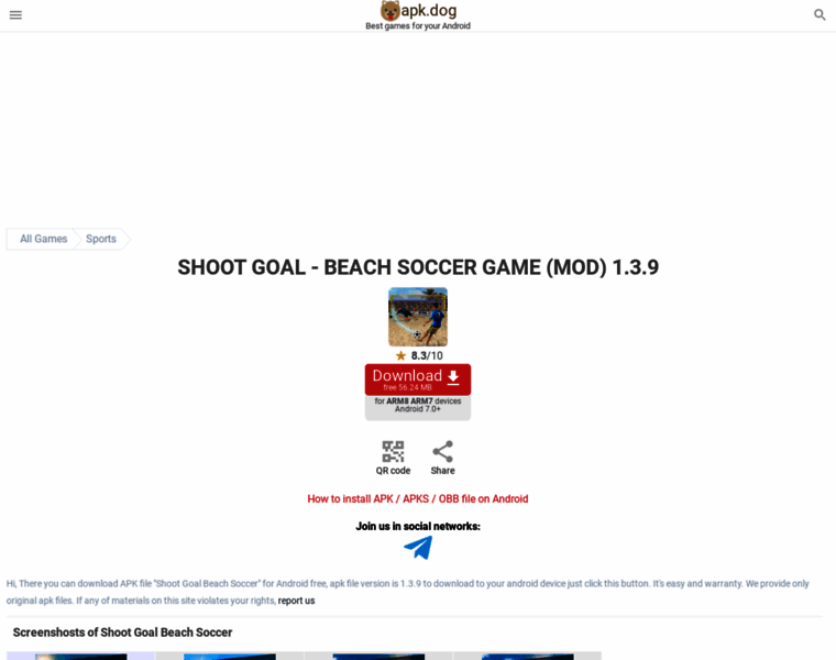 Shoot-goal-beach-soccer-game.apk.dog thumbnail