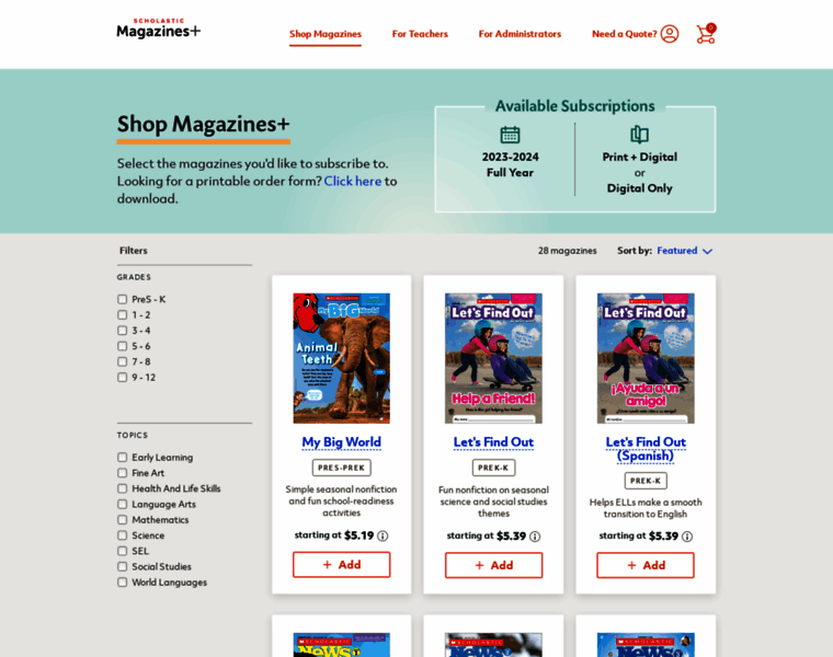 Shop-classroommagazines.scholastic.com thumbnail