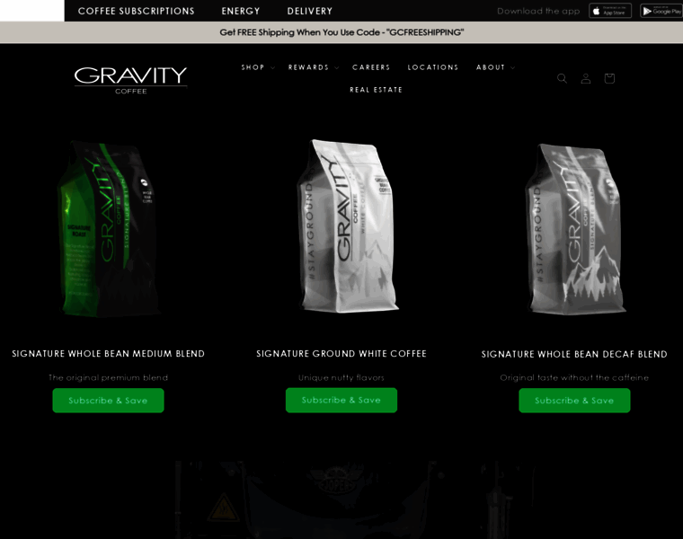 Shop.gravitycoffee.com thumbnail