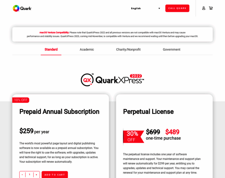 Shop.quark.com thumbnail