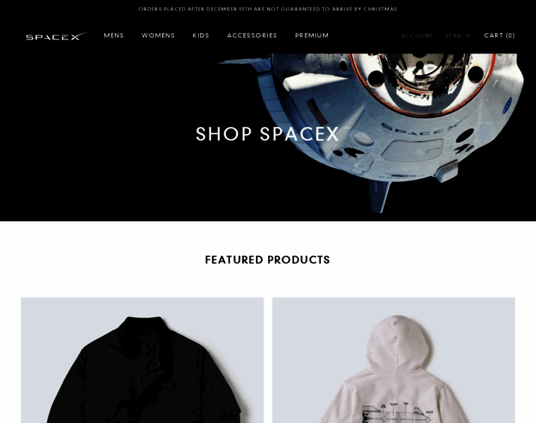 Shop.spacex.com thumbnail