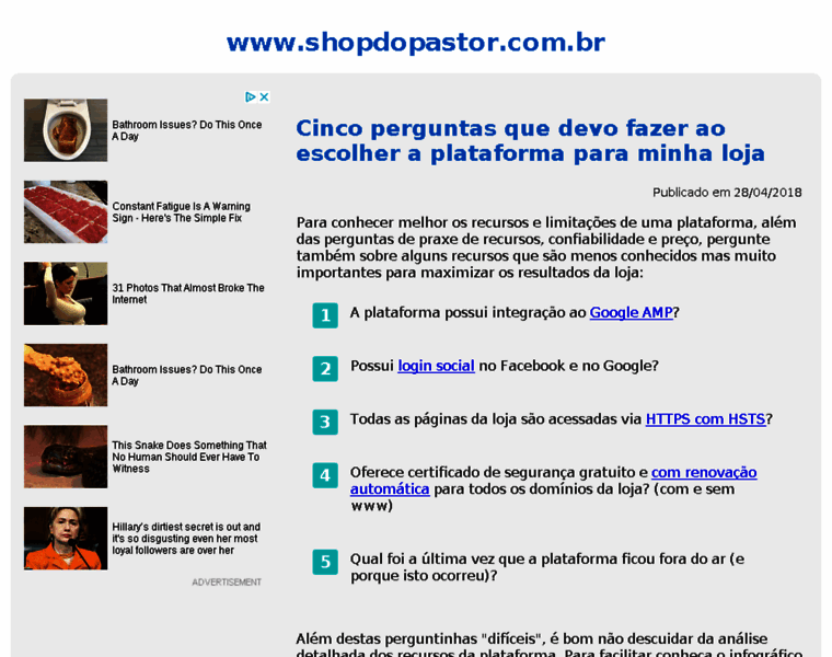 Shopdopastor.com.br thumbnail