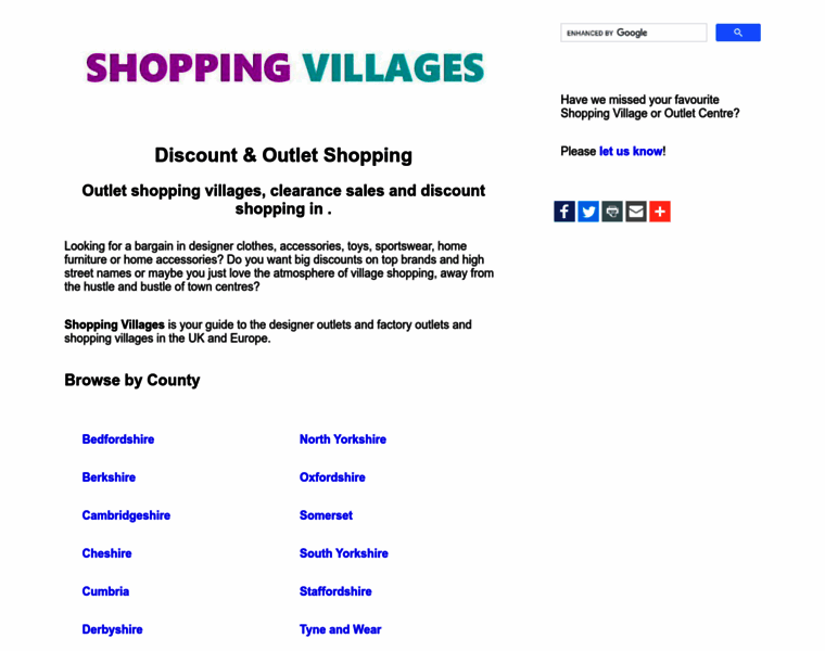 Shopping-villages.co.uk thumbnail