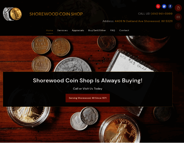 Shorewoodcoinshop.com thumbnail