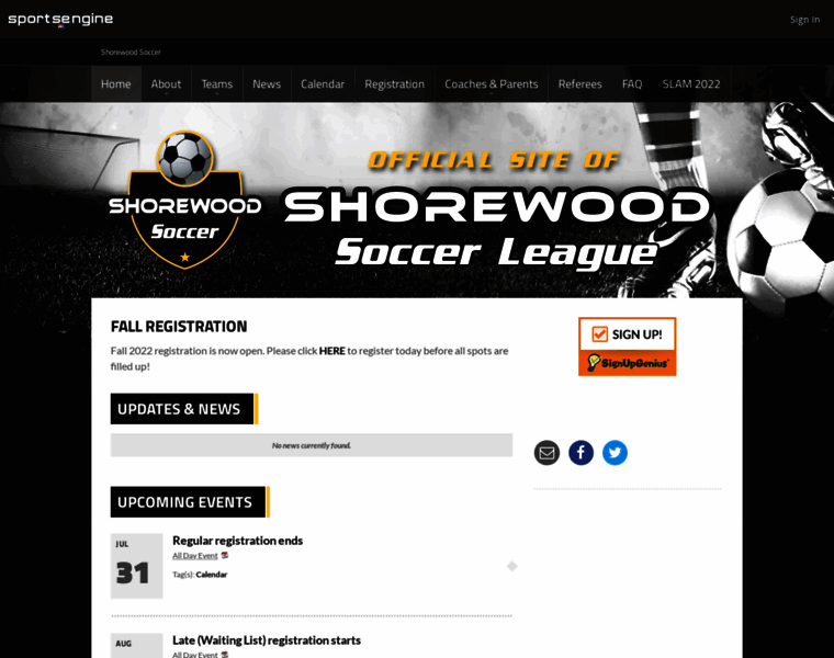 Shorewoodsoccer.org thumbnail