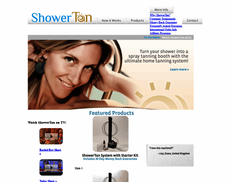 Showertan.com thumbnail