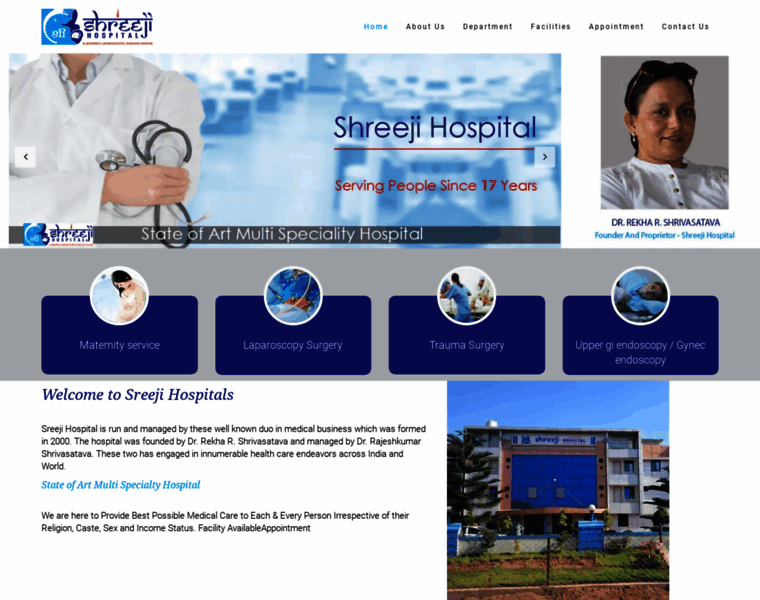 Shreejihospitals.com thumbnail