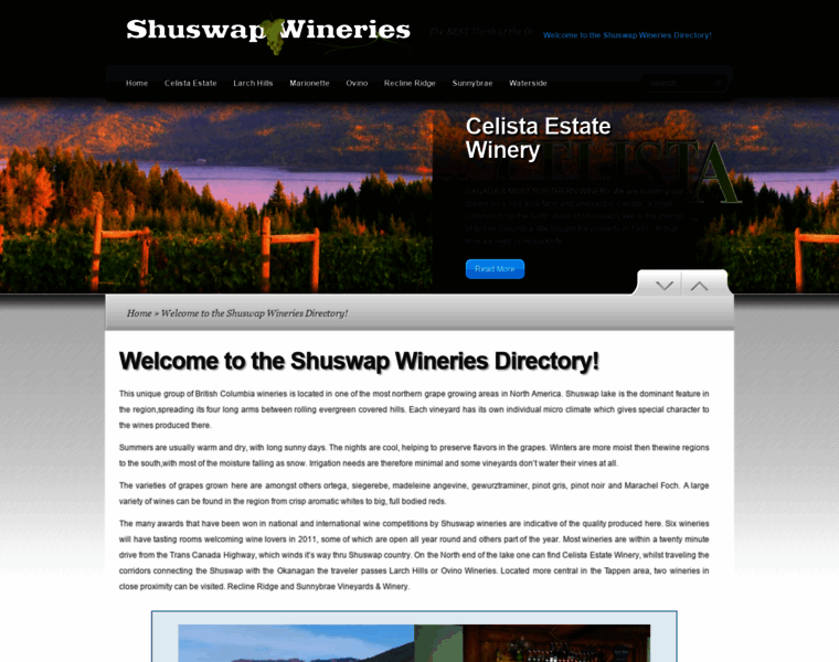 Shuswapwineries.ca thumbnail