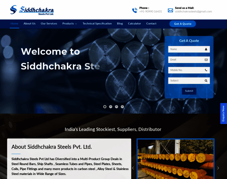 Siddhchakrasteels.com thumbnail