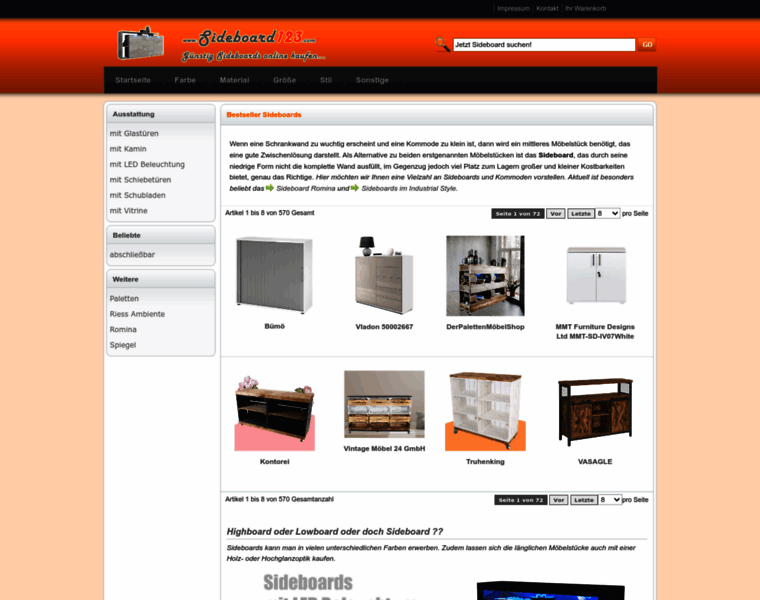 Sideboard123.com thumbnail