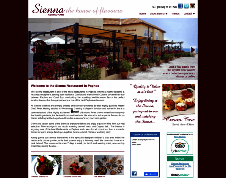 Sienna-restaurant.com thumbnail