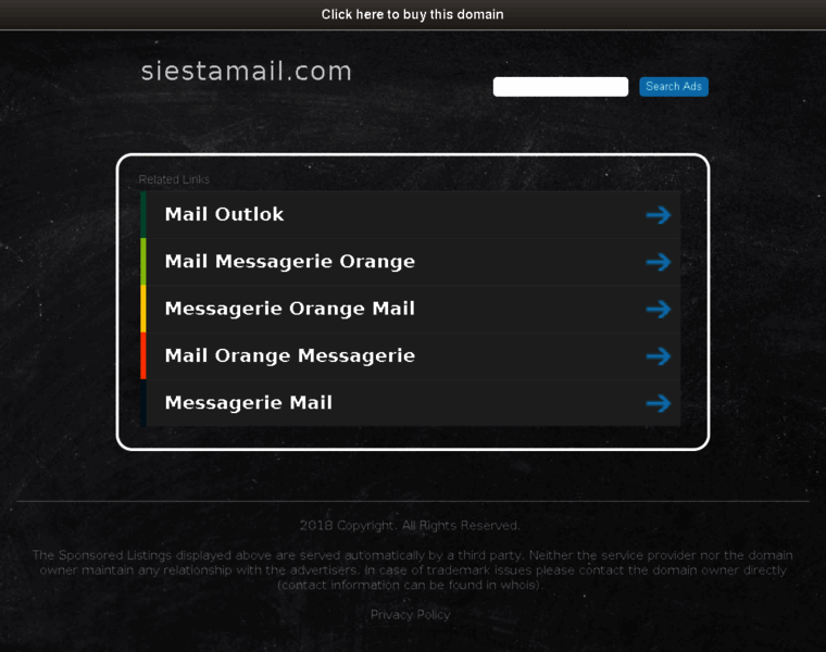 Siestamail.com thumbnail