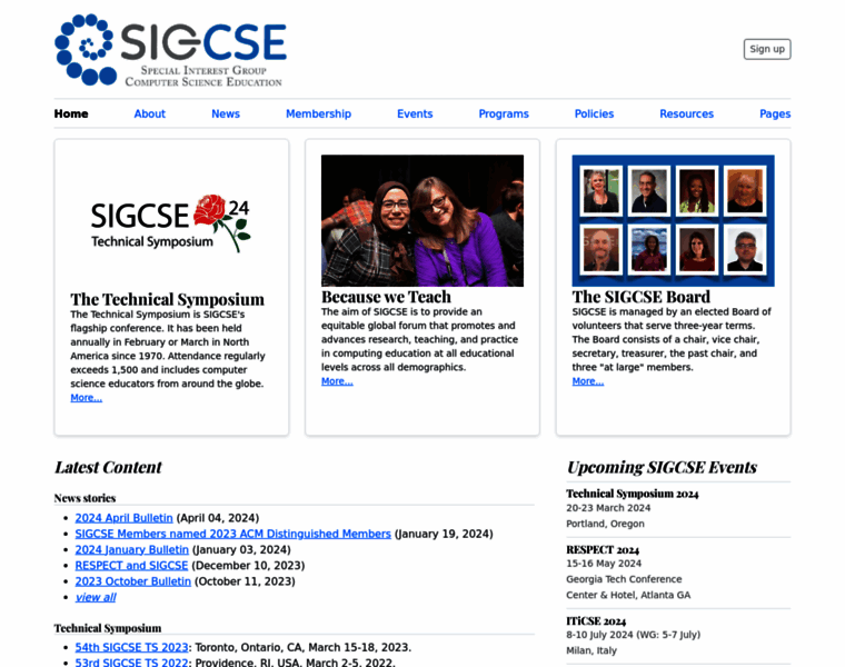 Sigcse.org thumbnail