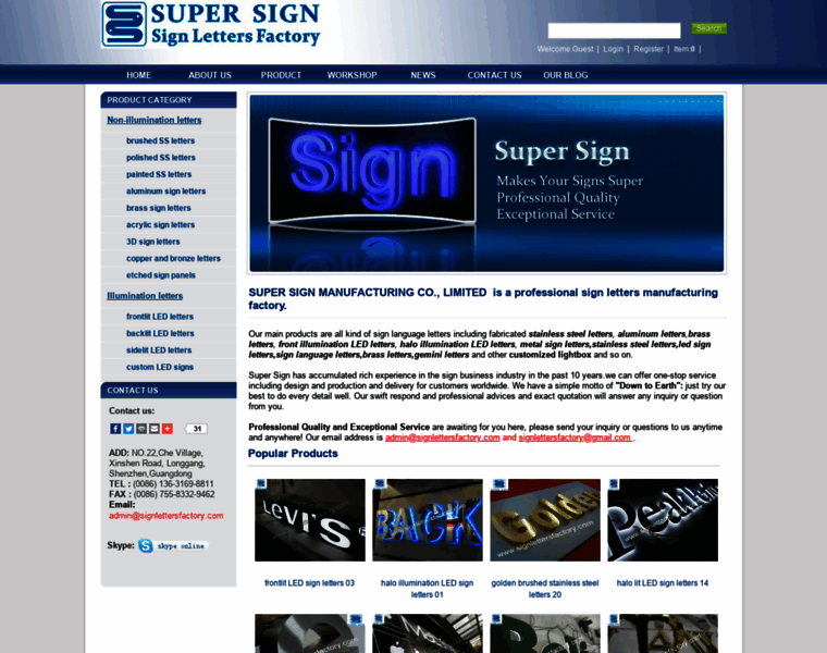 Signlettersfactory.com thumbnail