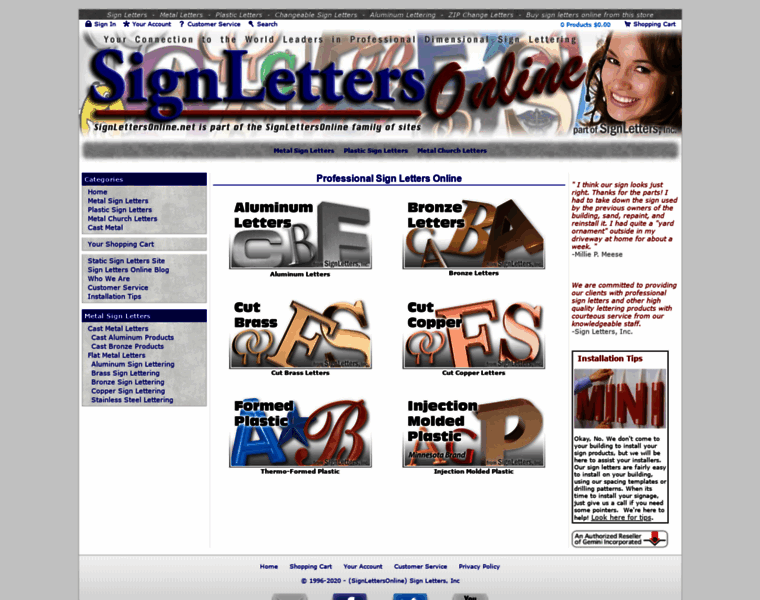 Signlettersonline.net thumbnail