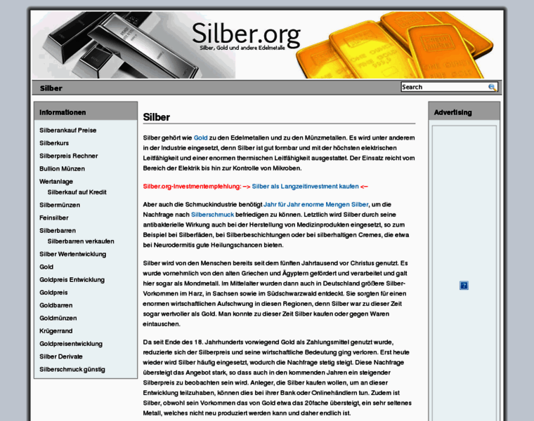 Silber.org thumbnail