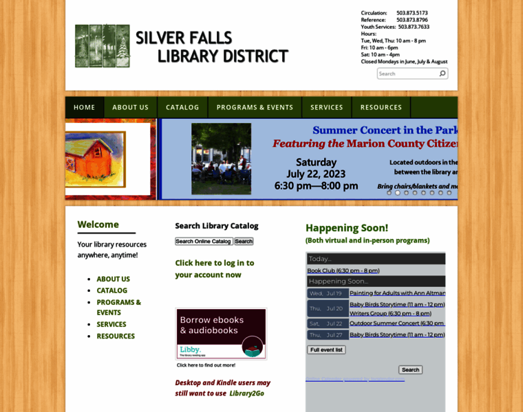 Silverfallslibrary.org thumbnail
