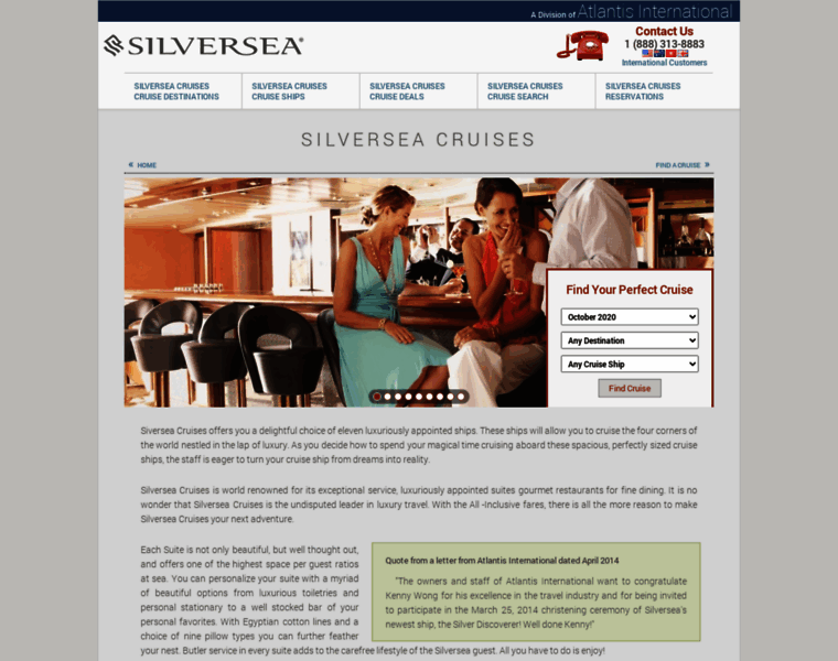 Silverseaships.com thumbnail