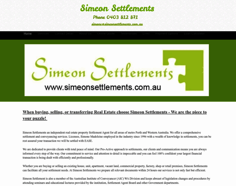 Simeonsettlements.com.au thumbnail