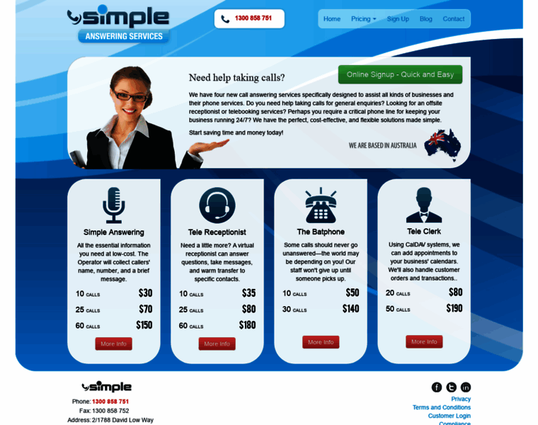 Simpleansweringservices.com.au thumbnail