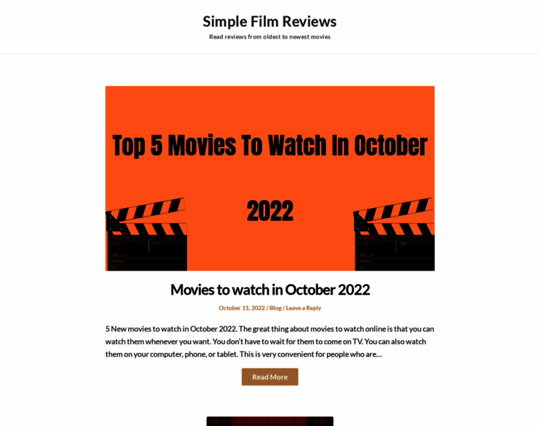 Simplefilmreviews.com thumbnail