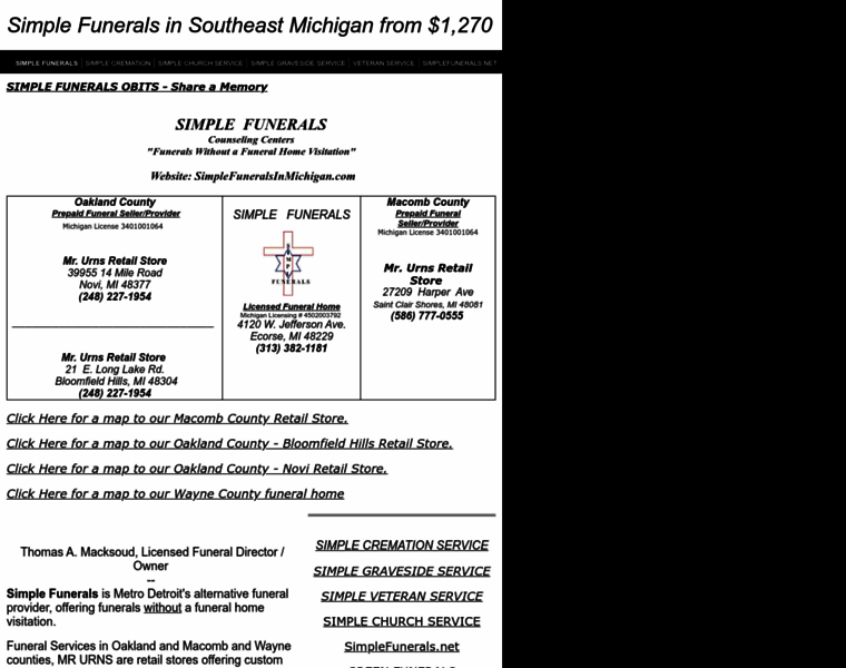 Simplefuneralsinmichigan.com thumbnail