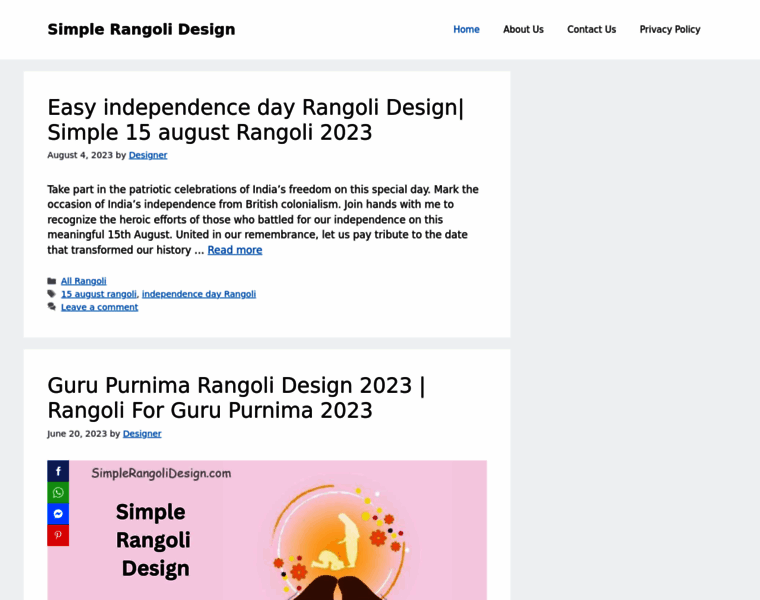 Simplerangolidesign.com thumbnail