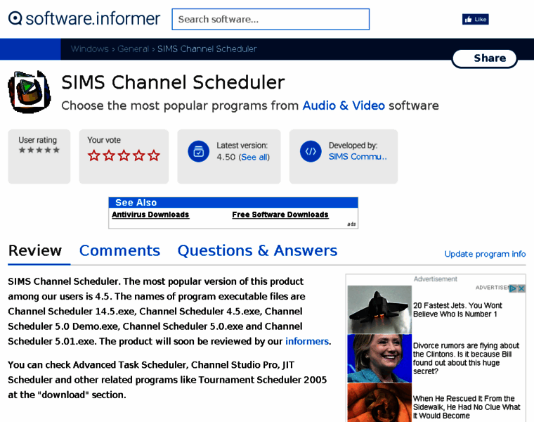 Sims-channel-scheduler.software.informer.com thumbnail