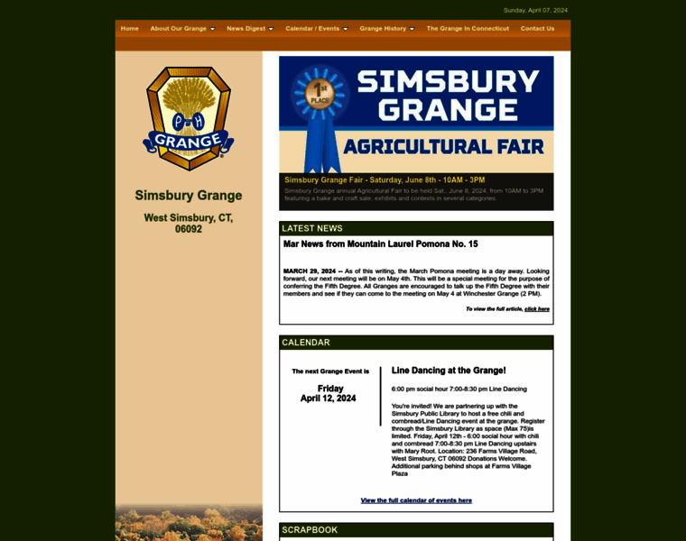 Simsburygrange.org thumbnail