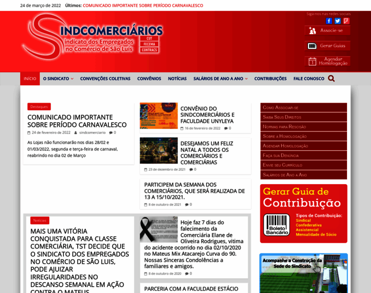 Sindcomerciarios-ma.com.br thumbnail