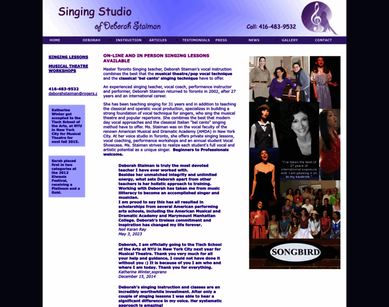 Singingstudio.ca thumbnail