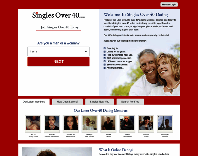 Singlesover40.co.uk thumbnail