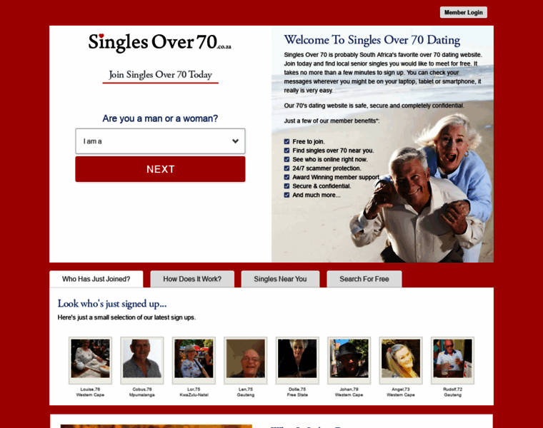 Singlesover70.co.za thumbnail