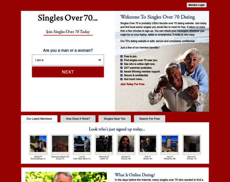 Singlesover70.com thumbnail