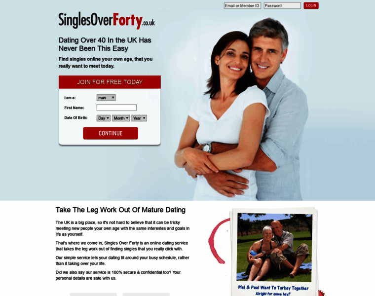 Singlesoverforty.co.uk thumbnail