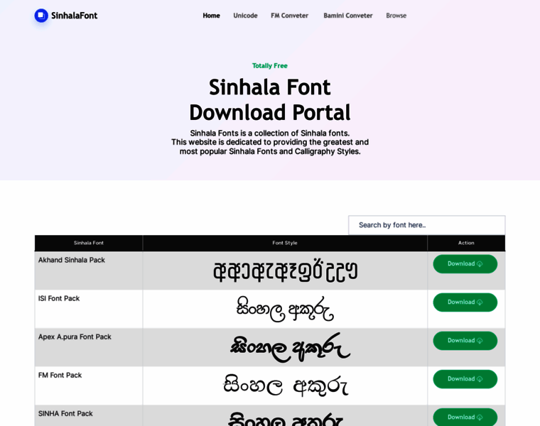 Sinhalafont.com thumbnail