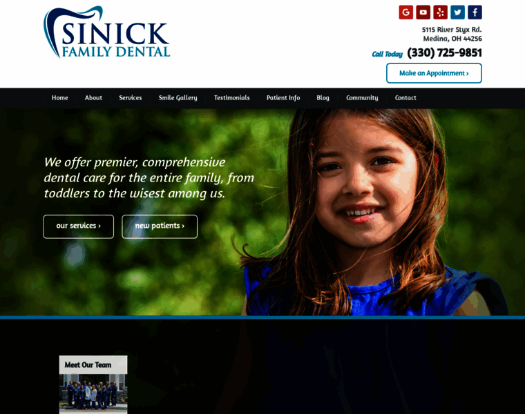 Sinickfamilydental.com thumbnail