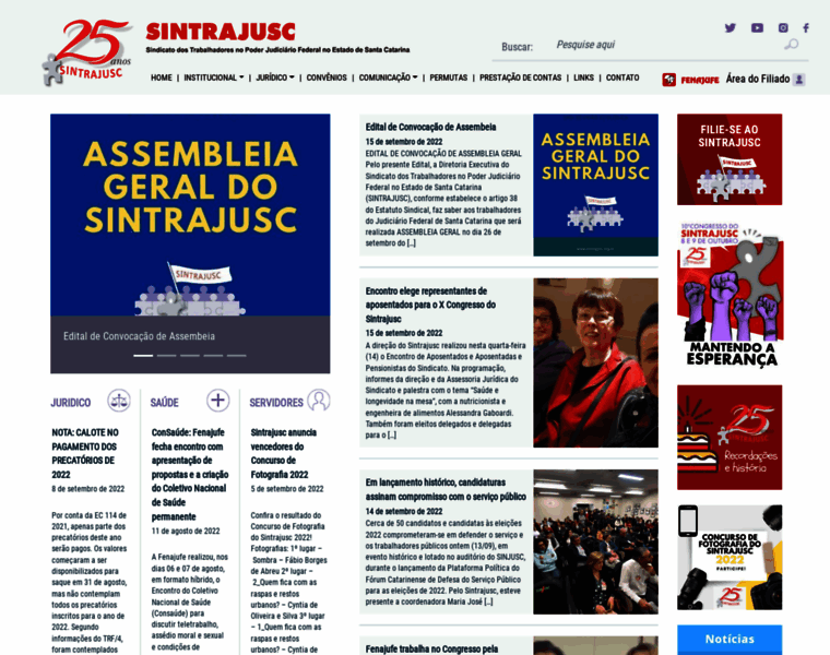 Sintrajusc.org.br thumbnail