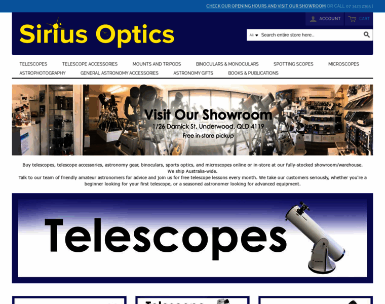 Sirius-optics.com.au thumbnail