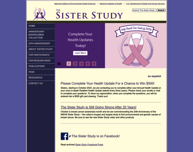 Sisterstudy.org thumbnail Sisterstudy.org thumbnail