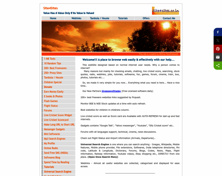 Site4sites.co.in thumbnail